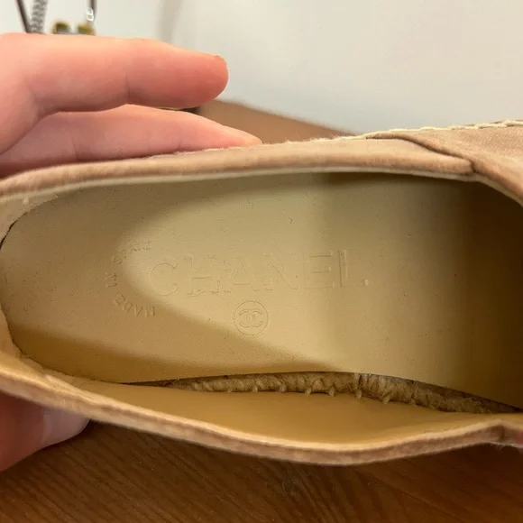 Chanel beige velvet espadrille. Size 36 - Picture 4 of 6